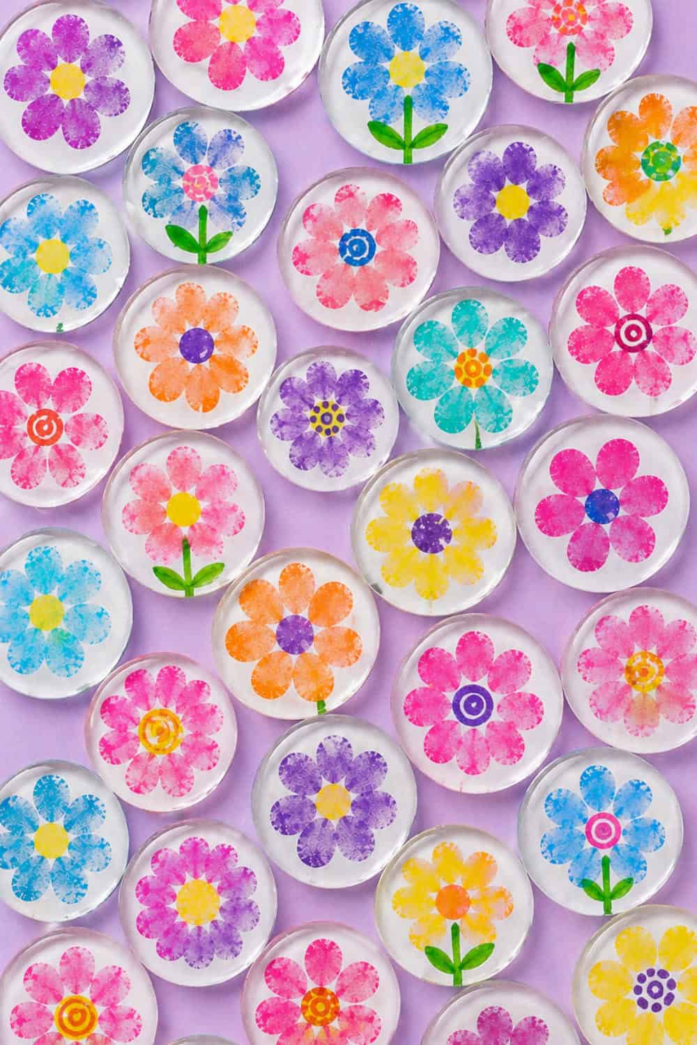 DIY Fingerprint Flower Magnet Mother’s Day Craft 